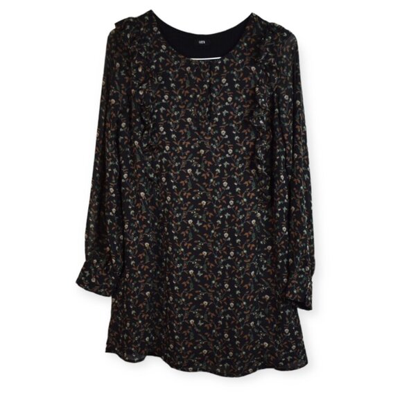 Lucca Dress S Womens Floral Print Cottage Core Long Sleeve Button Lined Boho - Picture 1 of 12